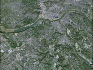 Cincinnati Ohio city USA 50km Modelo 3D