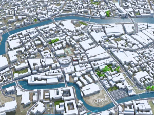Cork city Ireland 30km 3D Model
