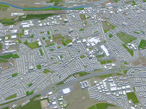 Cork city Ireland 30km 3D Model