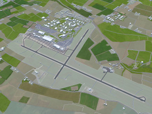 Cork city Ireland 30km 3D Модель