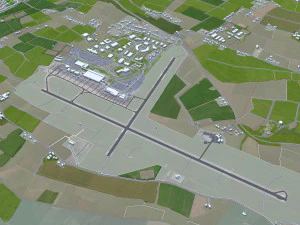 Cork city Ireland 30km 3D Model