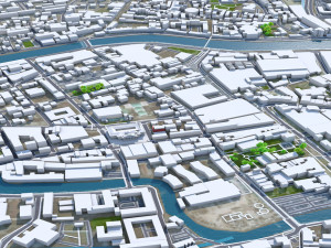 Cork city Ireland 30km 3D Модель