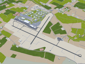 Cork city Ireland 30km 3D Модель
