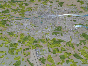 Cork city Ireland 30km 3D Модель