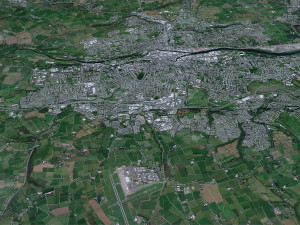 Cork city Ireland 30km 3D Модель