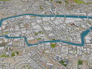 Cork city Ireland 30km 3D Модель