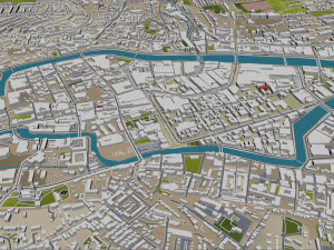 Cork city Ireland 30km 3D Model