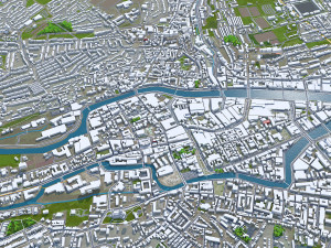 Cork city Ireland 30km 3D Модель