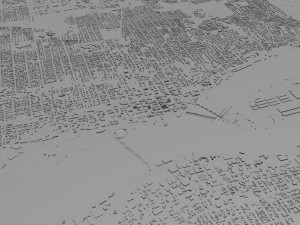 Davenport Iowa city USA 30km 3D Model