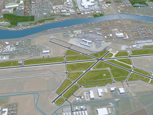 Davenport Iowa city USA 30km 3D Model