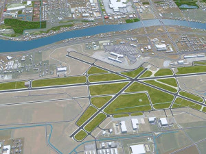 Davenport Iowa city USA 30km 3D Model