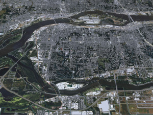 Davenport Iowa city USA 30km 3D Model