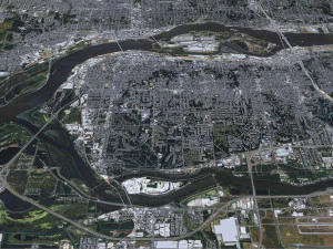 Davenport Iowa city USA 30km 3D Model