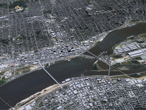 Davenport Iowa city USA 30km 3D Model