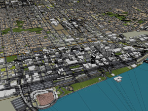 Davenport Iowa city USA 30km 3D Model