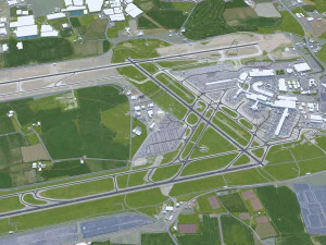 Dublin city Ireland 60Km 3D Model