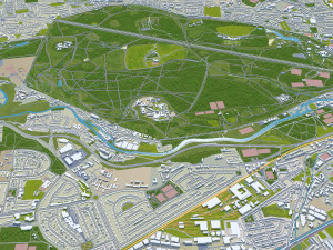 Dublin city Ireland 60Km 3D मॉडल