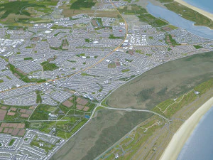 Dublin city Ireland 60Km 3D Model