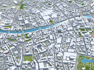 Dublin city Ireland 60Km 3D Model