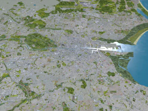 Dublin city Ireland 60Km 3D Model