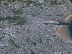 Dublin city Ireland 60Km 3D Model