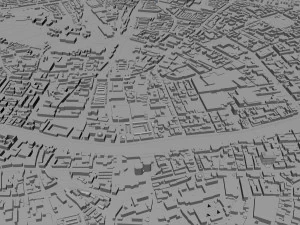 Dublin city Ireland 60Km 3D Model