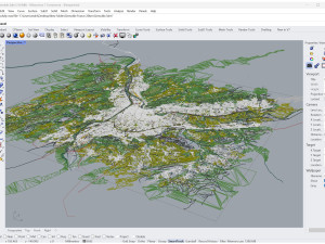 Grenoble city France 20km Modelo 3D