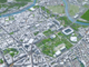 Grenoble city France 20km Modelo 3D