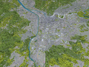 Grenoble city France 20km Modelo 3D