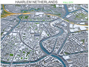 Місто Гарлем Нідерланди 20 км 3D Модель