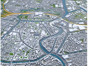Haarlem city Netherlands 20km Model 3D