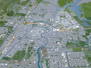 Haarlem city Netherlands 20km Model 3D