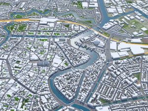 Haarlem city Netherlands 20km Model 3D