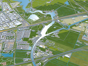 Haarlem city Netherlands 20km Model 3D