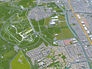 Haarlem city Netherlands 20km Model 3D