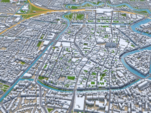 Haarlem city Netherlands 20km Model 3D