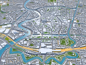 Haarlem city Netherlands 20km Model 3D