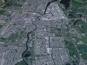 Haarlem city Netherlands 20km Model 3D