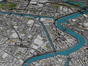 Haarlem city Netherlands 20km Model 3D
