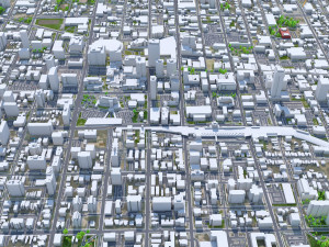 Hamilton Ontario city Canada 60km 3D मॉडल