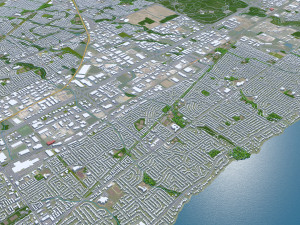 Hamilton Ontario city Canada 60km 3D मॉडल