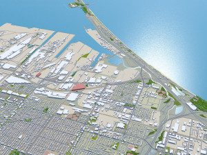 Hamilton Ontario city Canada 60km 3D मॉडल
