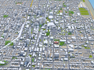 Hamilton Ontario city Canada 60km 3D मॉडल