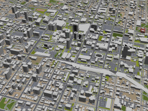Hamilton Ontario city Canada 60km 3D मॉडल