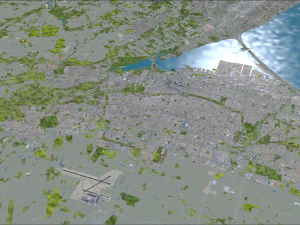 Hamilton Ontario city Canada 60km 3D Model