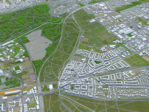 Hanover city Germany 40km Modèle 3D