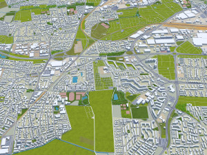 Hanover city Germany 40km Modèle 3D