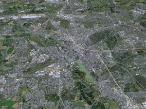 Hanover city Germany 40km 3D Model