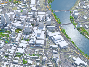 Hartford Connecticut city USA 30km 3D मॉडल