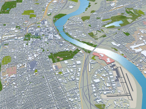 Hartford Connecticut city USA 30km 3D मॉडल